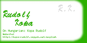 rudolf kopa business card